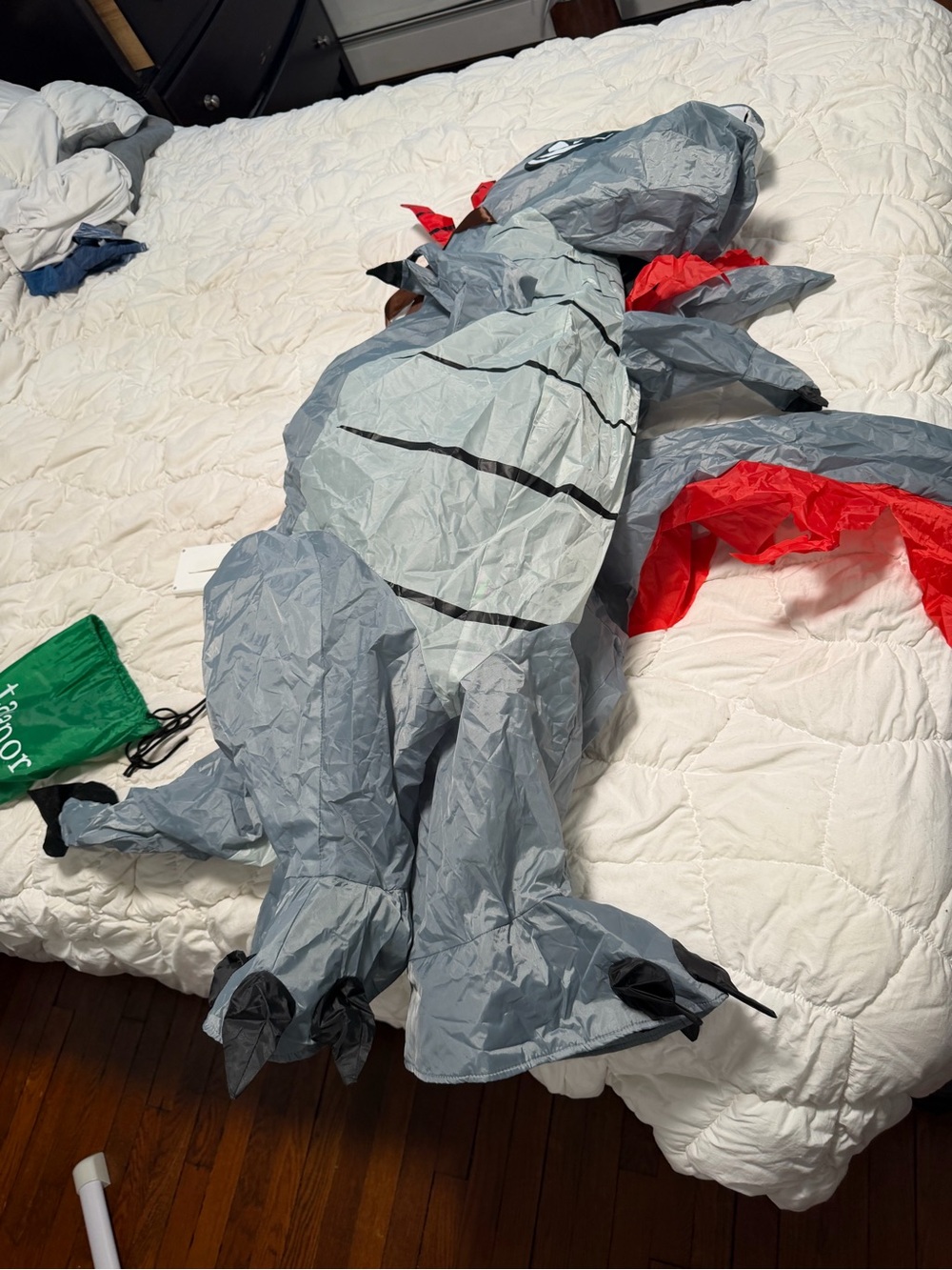 Inflatable kids dragon costume
